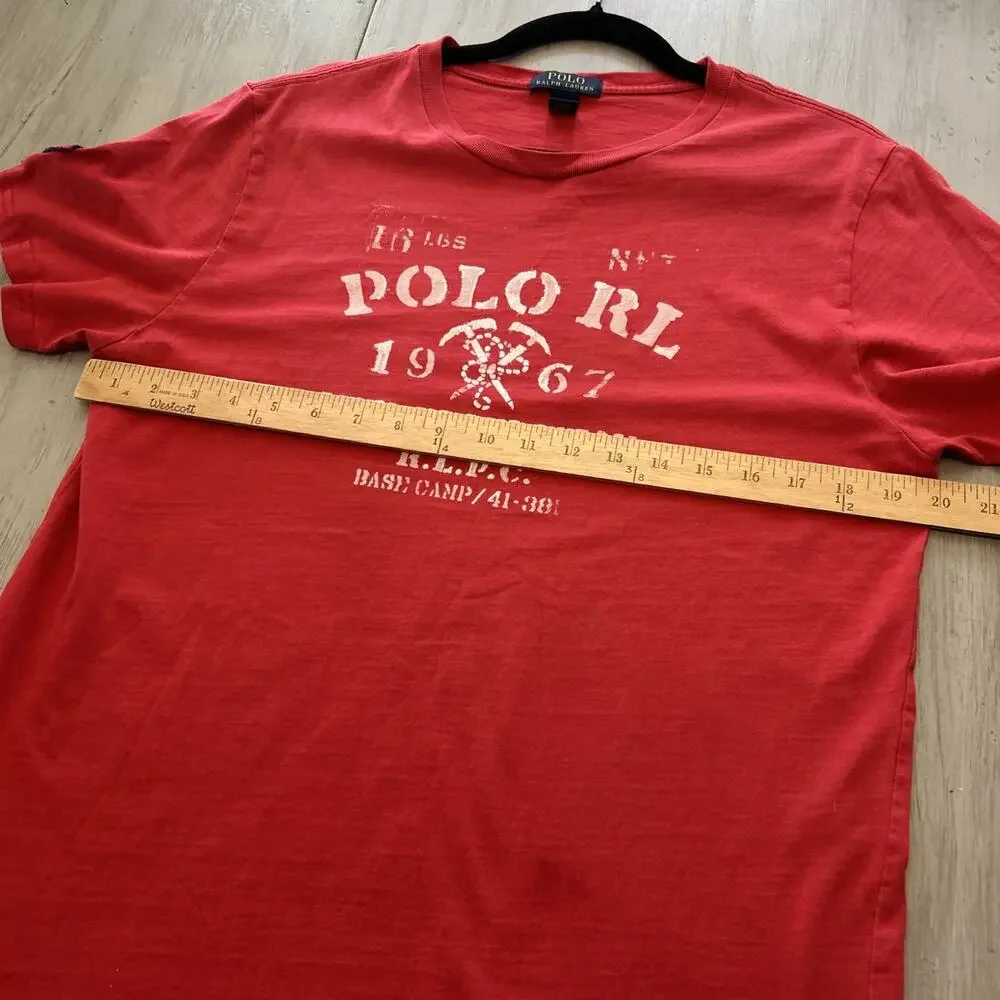 Vintage Polo Ralph Lauren Mountain Expedition Red Shirt RL Boys Sz XL 18 20